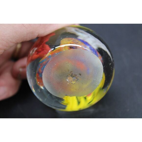 Hand Blown glass Paperweight, multi colors like coral reef. - Picture 6 of 9